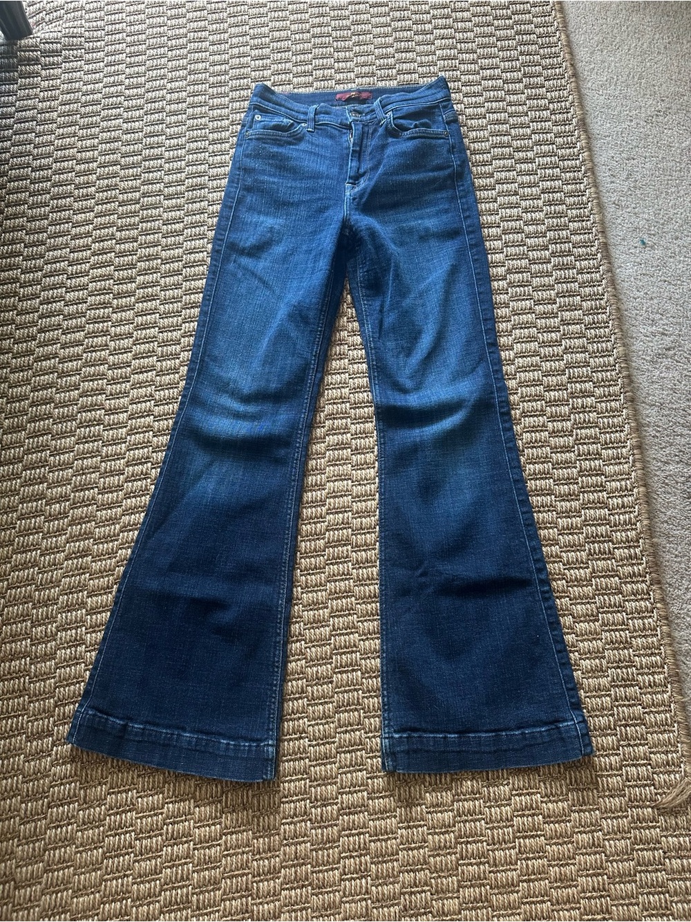 7 For All Mankind Dark Blue Flare Jeans